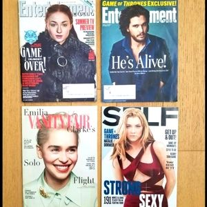 GAME OF THRONES MAGAZINES -
LOT OF FOUR (4) MAGS